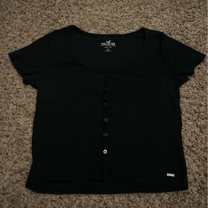Hollister black baby tee